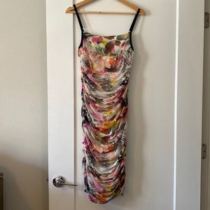 Marciano Floral Ruched Dress